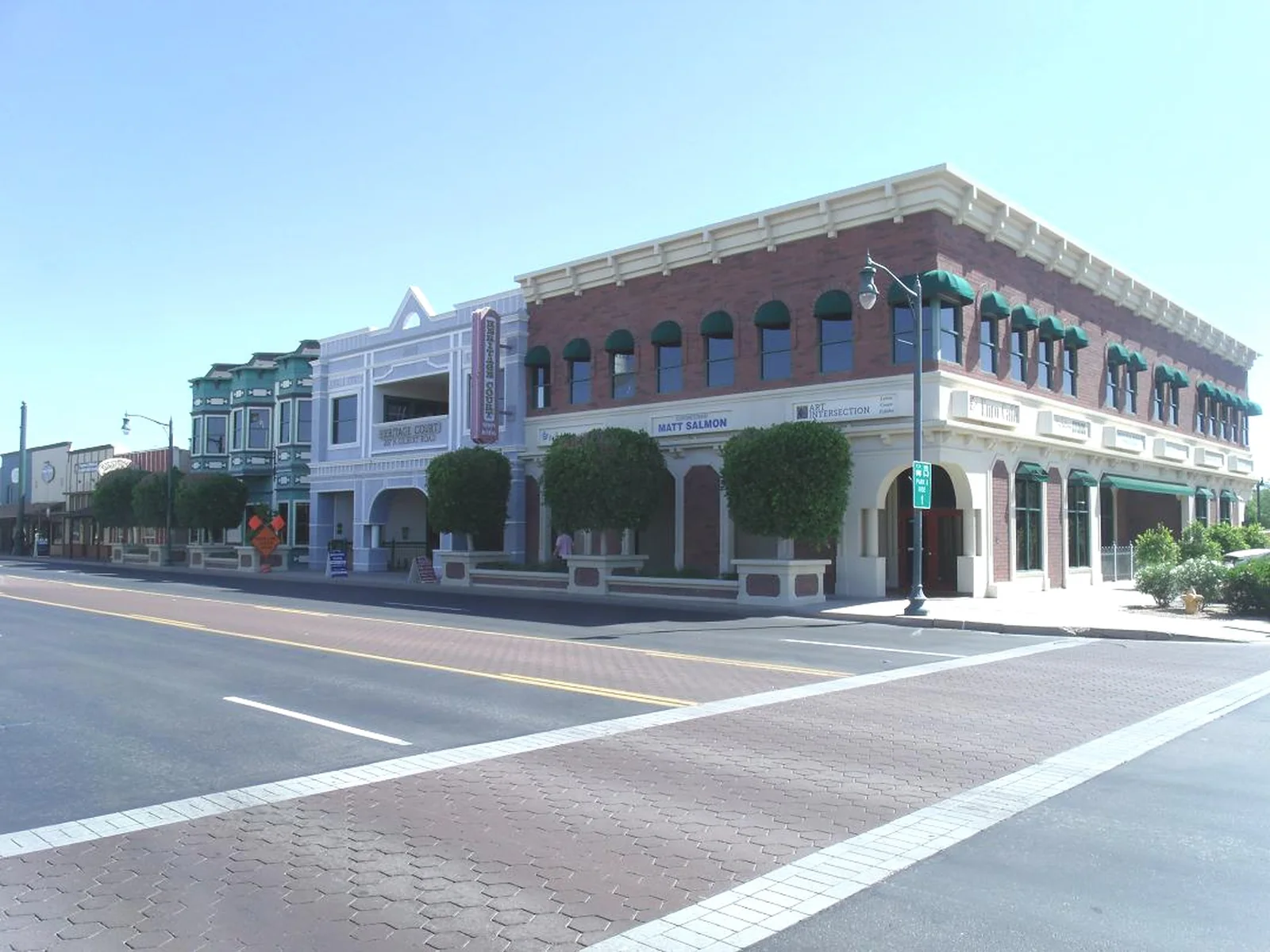 Location - Gilbert 2 Gilbert, Arizona commercial district and roofline